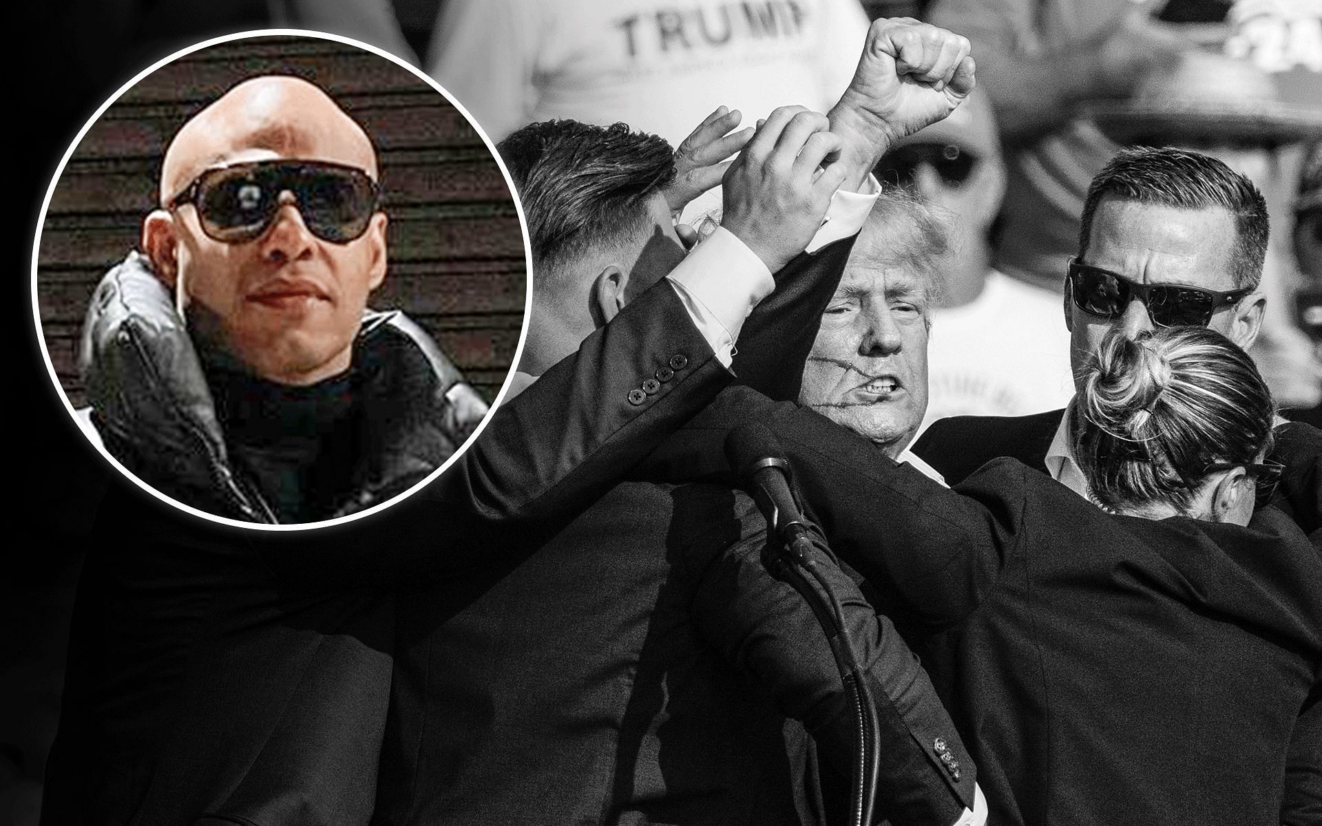 Ali Abdelaziz (left) extended his support to former US president Donald Trump (right) [Images courtesy: @aliabdelaziz on Instagram and Getty Images]