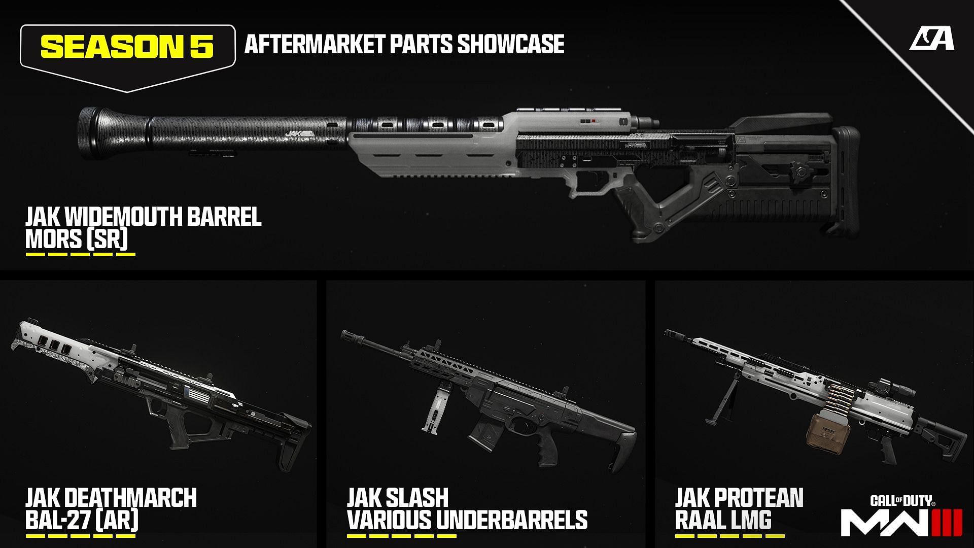 JAK Aftermarket Parts in MW3 and Warzone Season 5