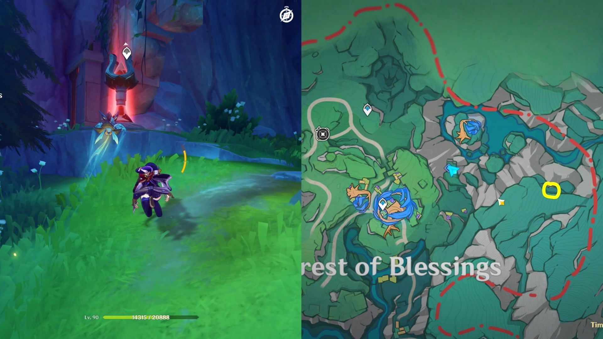 Kingdom of Breezes and Bells hidden teleport waypoint location (Image via HoYoverse)