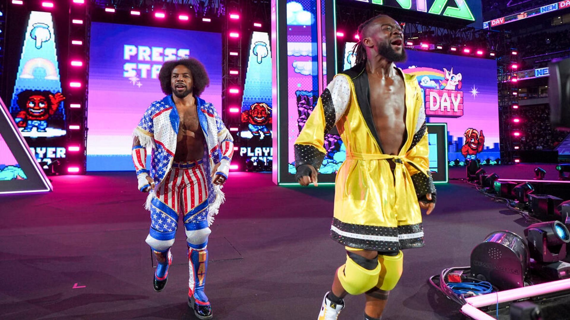 The New Day at WrestleMania XL! [Image credit: WWE.com]