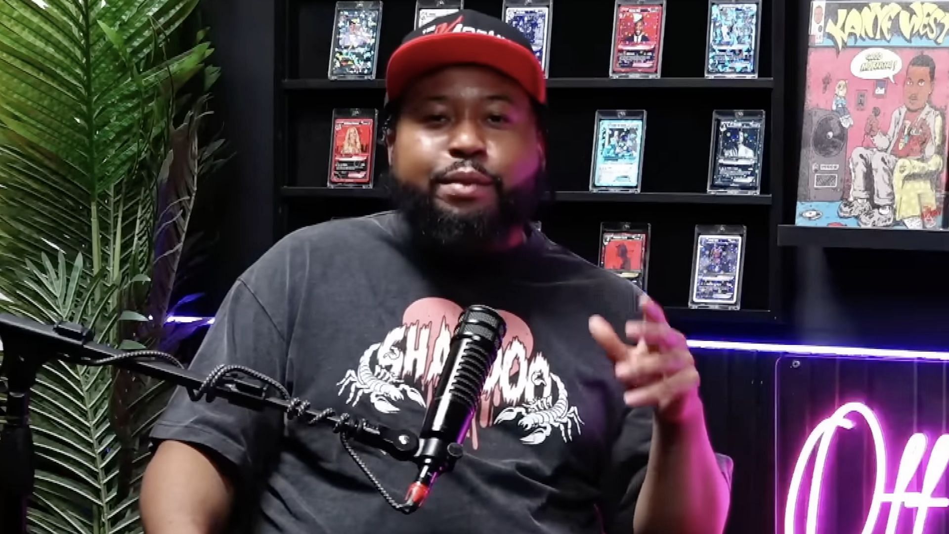 DJ Akademiks during his interview with DJ Vlad on Jun 26, 2024 (Image via YouTube/@ DJAkademiksTV2)