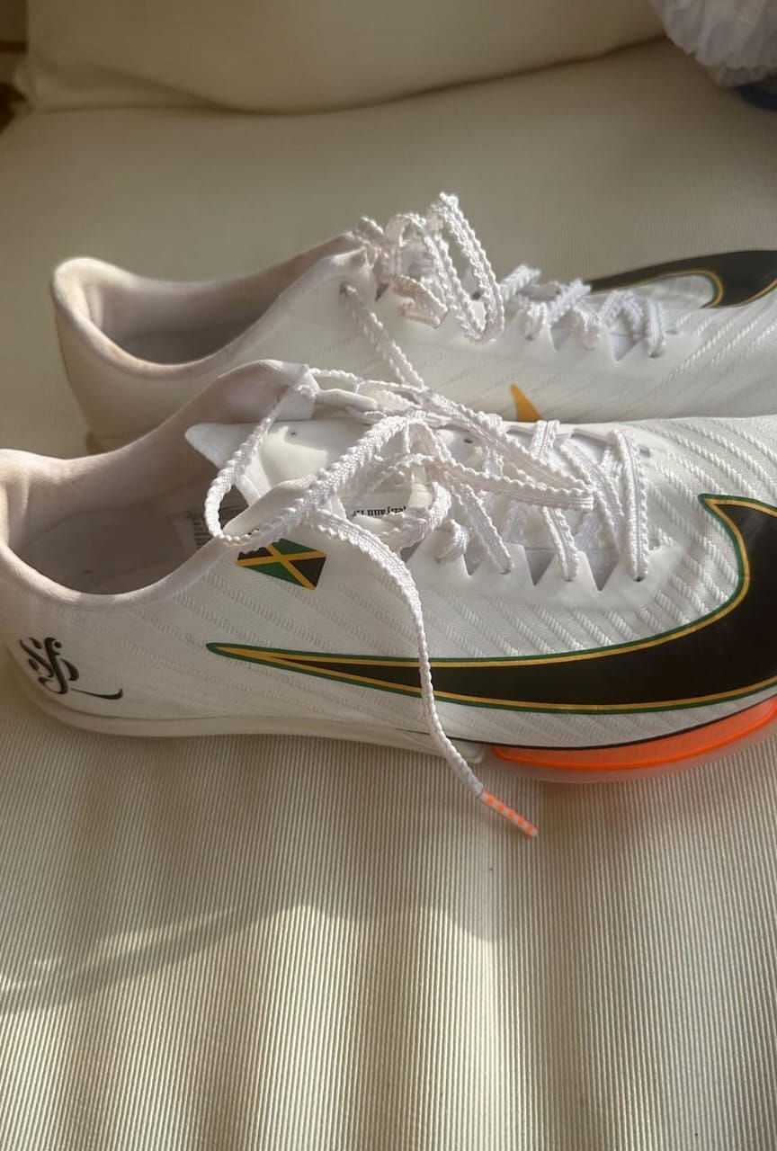 Shelly-Ann Fraser-Pryce&#039;s customized Nike spikes ahead of Paris Olympics