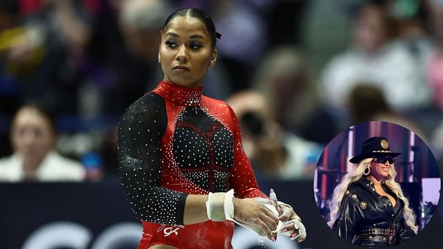 Jordan Chiles (main image) and Beyonce (lower right) (Images source: Getty Images)