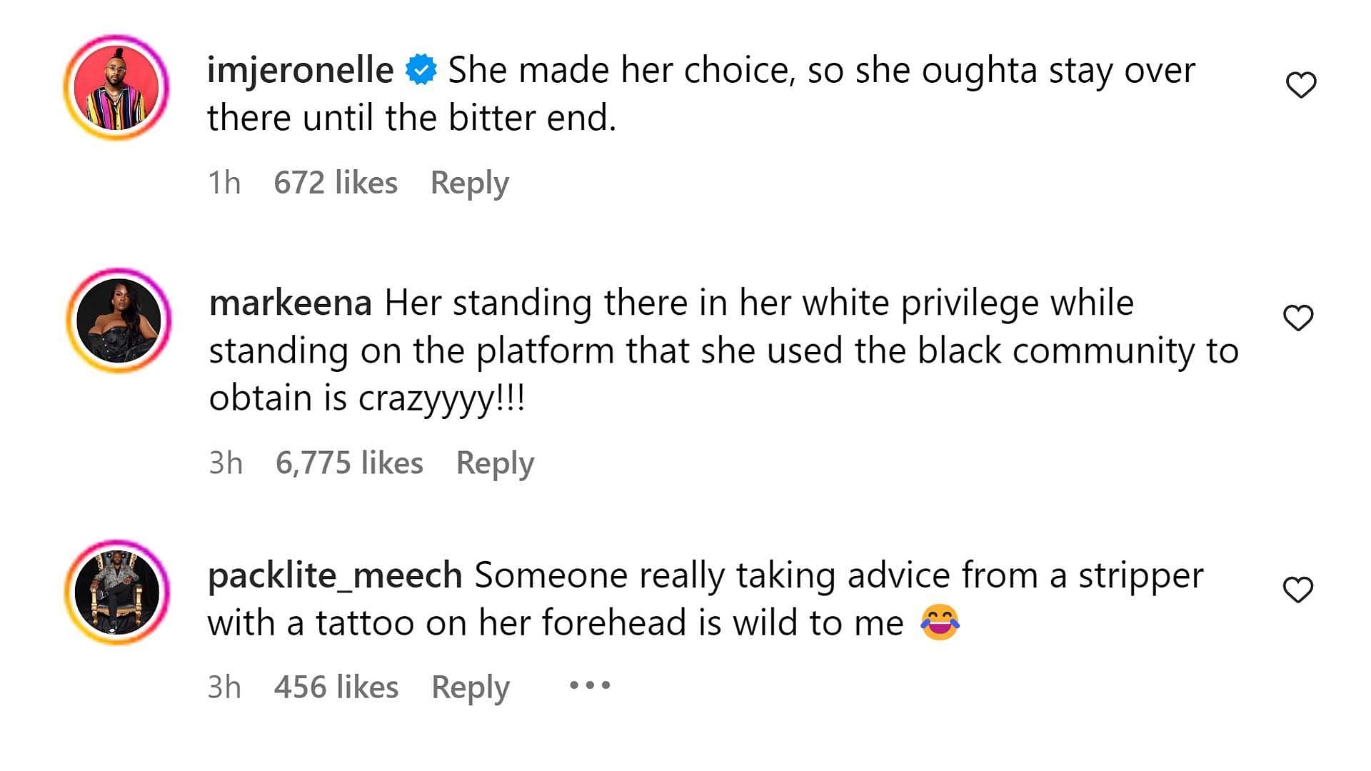 Comments reacting to the news (Image via Instagram/@theshaderoom)