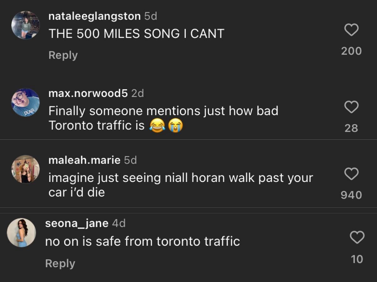 Fans react to Niall walking to his concert (Image via Instagram/ @niallhoran)