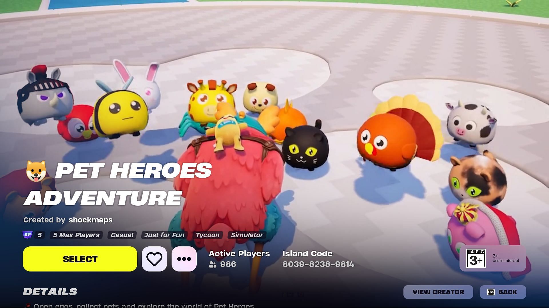 Fortnite Pet Heroes Adventure: UEFN map code, how to play, and more