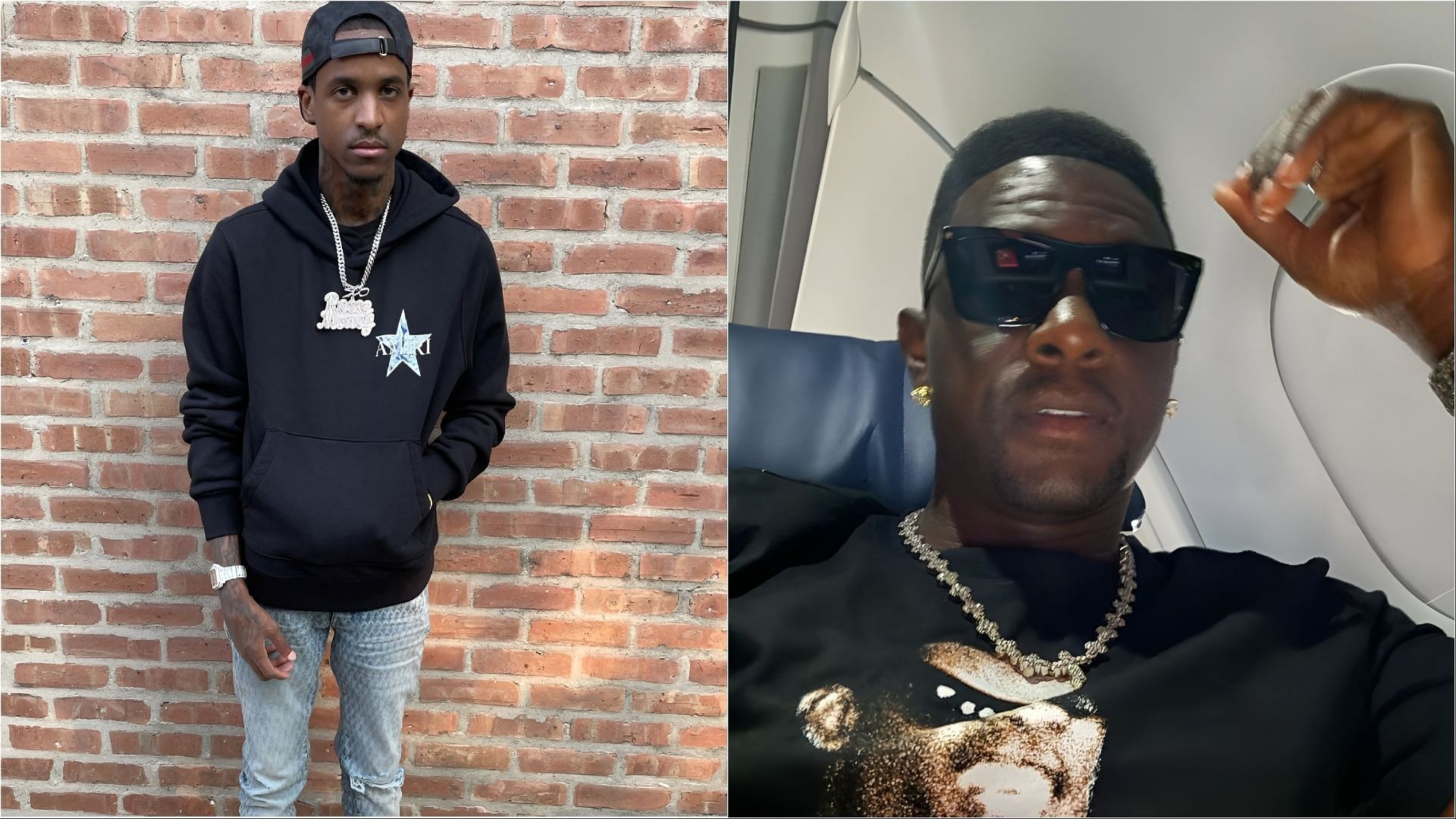 Boosie Badazz claimed in an Instagram video that Lil Reese was reportedly arrested (Images via Instagram/reesemoney300 and torencehatchig)