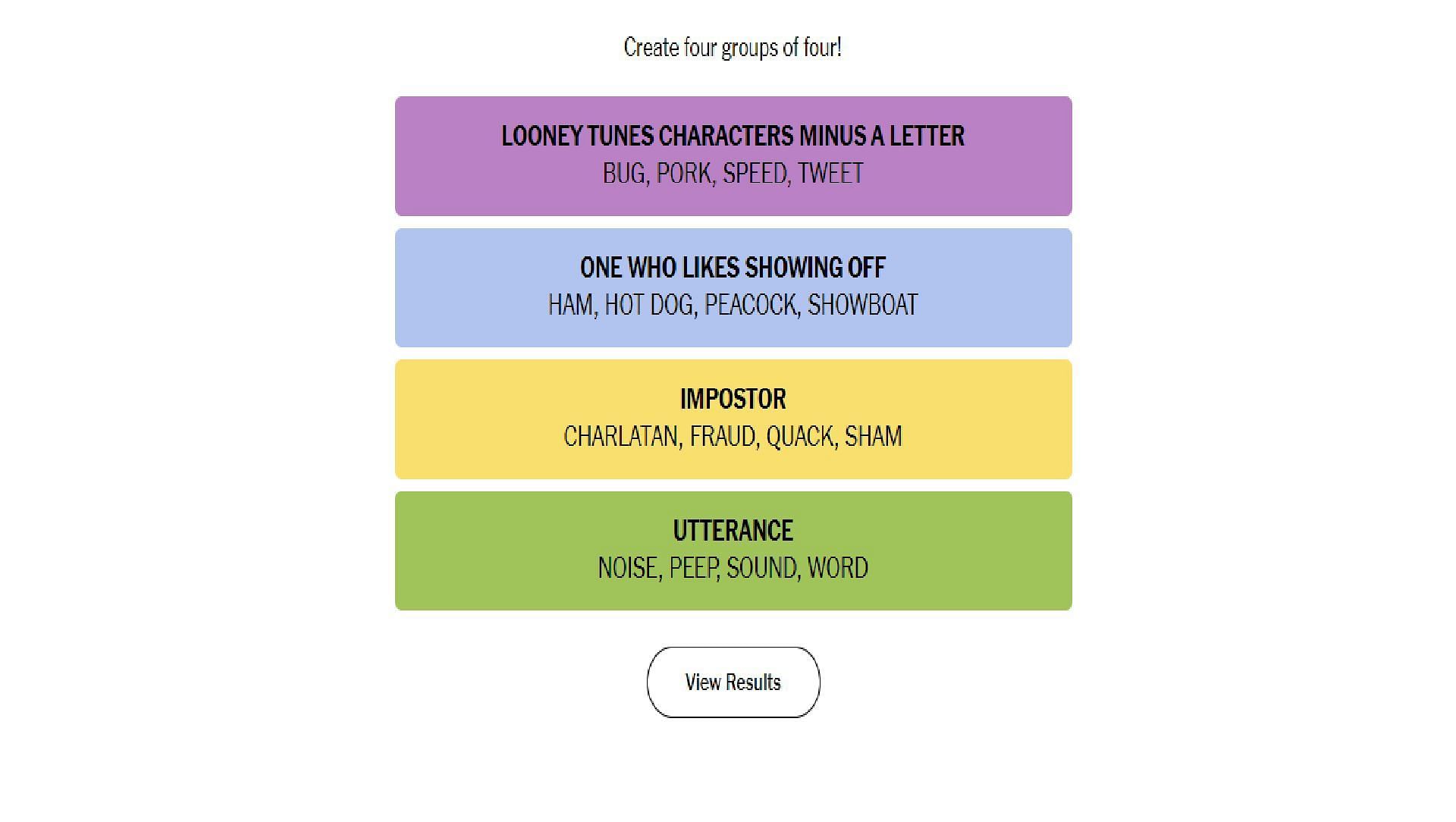 All answers for NYT Connections today, July 23, 2024 (Image via New York Times)