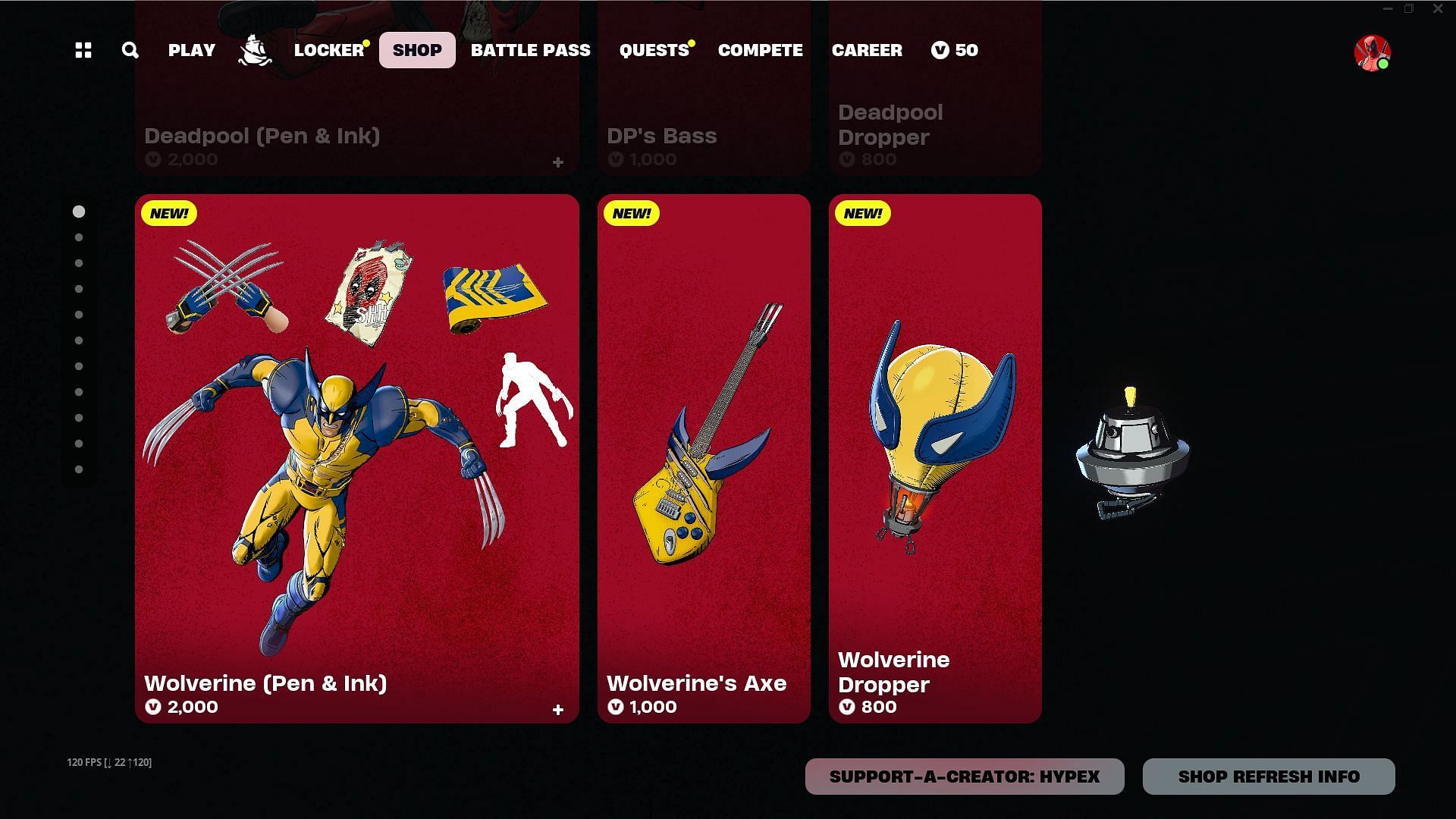 You can't purchase the Wolverine (Pen & Ink) skin in Fortnite separately (Image via Epic Games)