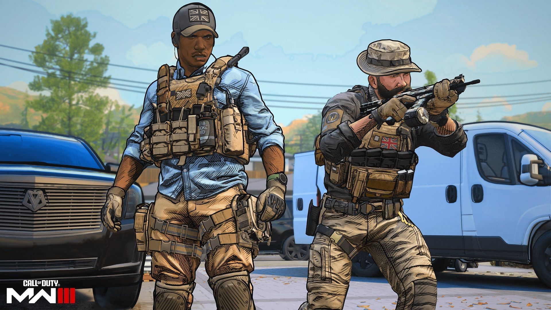 Cel shaded Operator Gaz and Price in Modern Warfare 3 Season 5