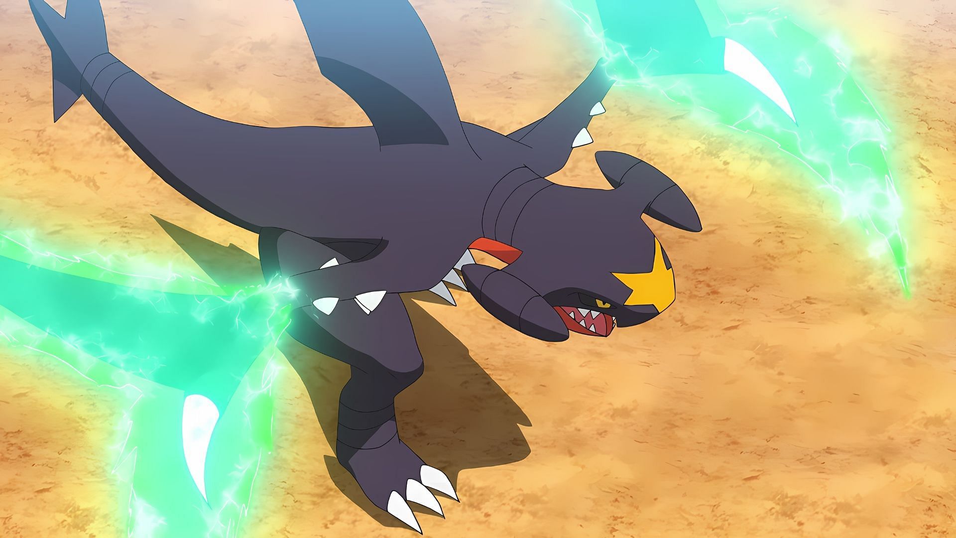 Garchomp in the anime (Image via TPC)