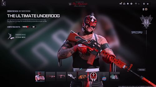 The Rey Mysterio operator skin in MW3 and Warzone (Image via Activision)