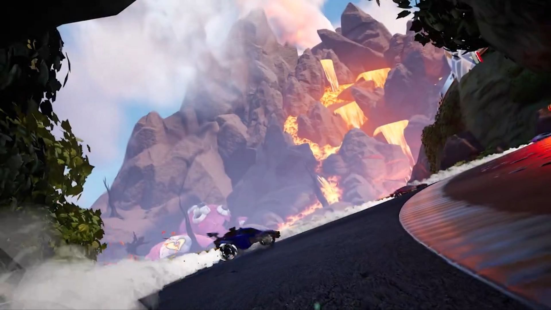 The lava and the volcano provide stunning visuals (Image via Epic Games)