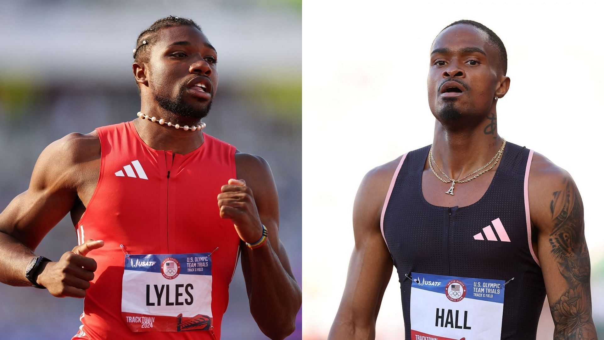 Noah Lyles and Quincy Hall (Images via Getty)