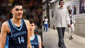 In Photos: Zach Edey looks casual in white tee and grey sweatpants for Grizzlies debut in Summer League