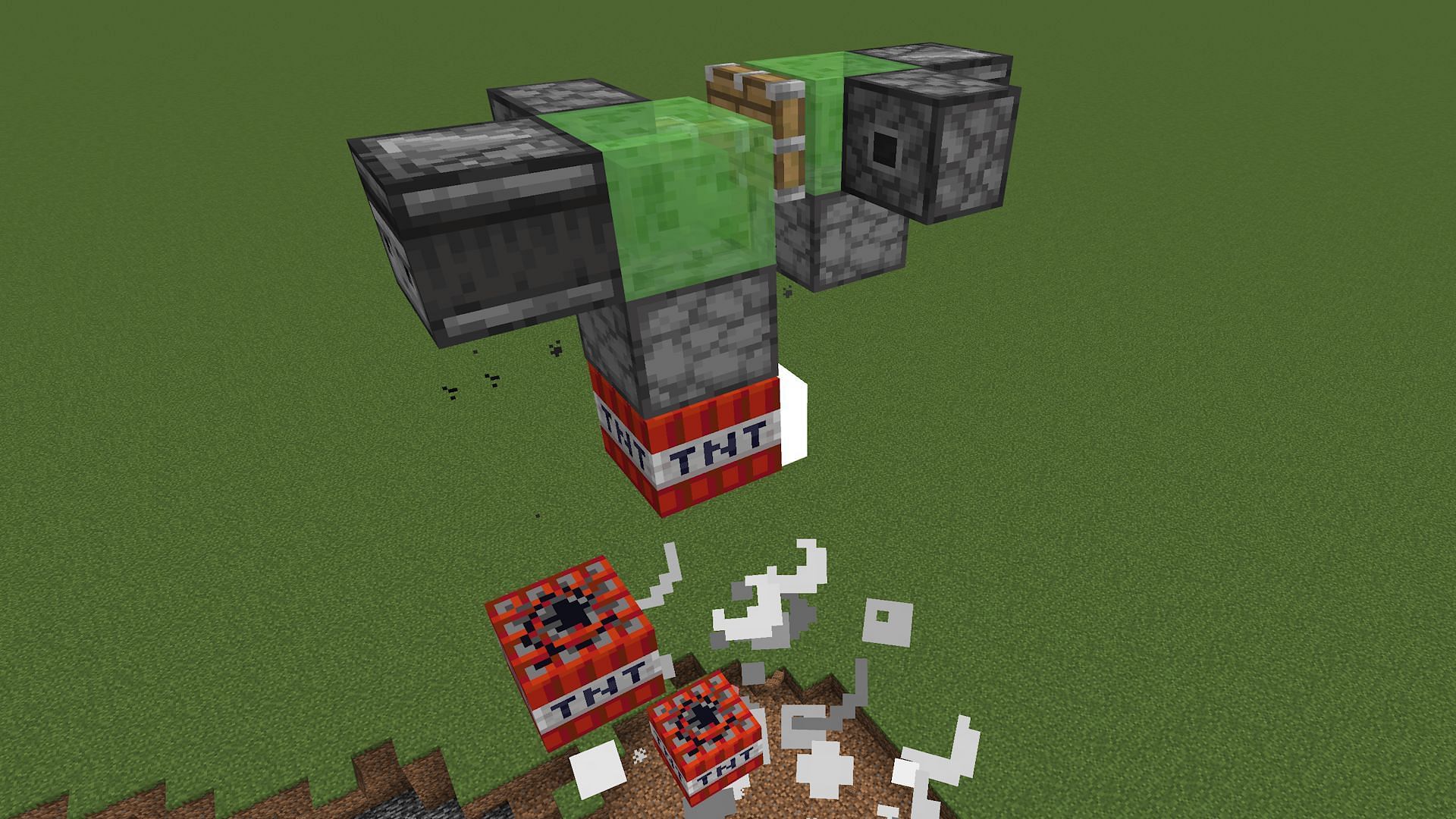 Simple flying TNT cannons are only possible on Bedrock Edition (Image via Mojang)