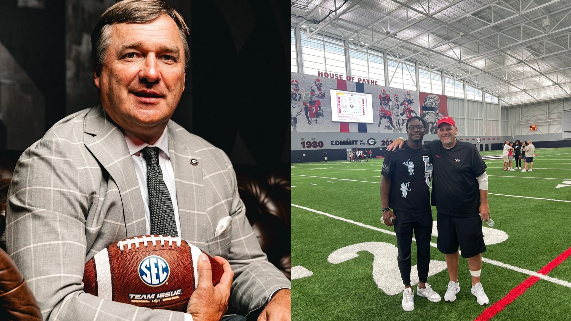 Georgia coach Kirby Smart and O. C Mike Bobo