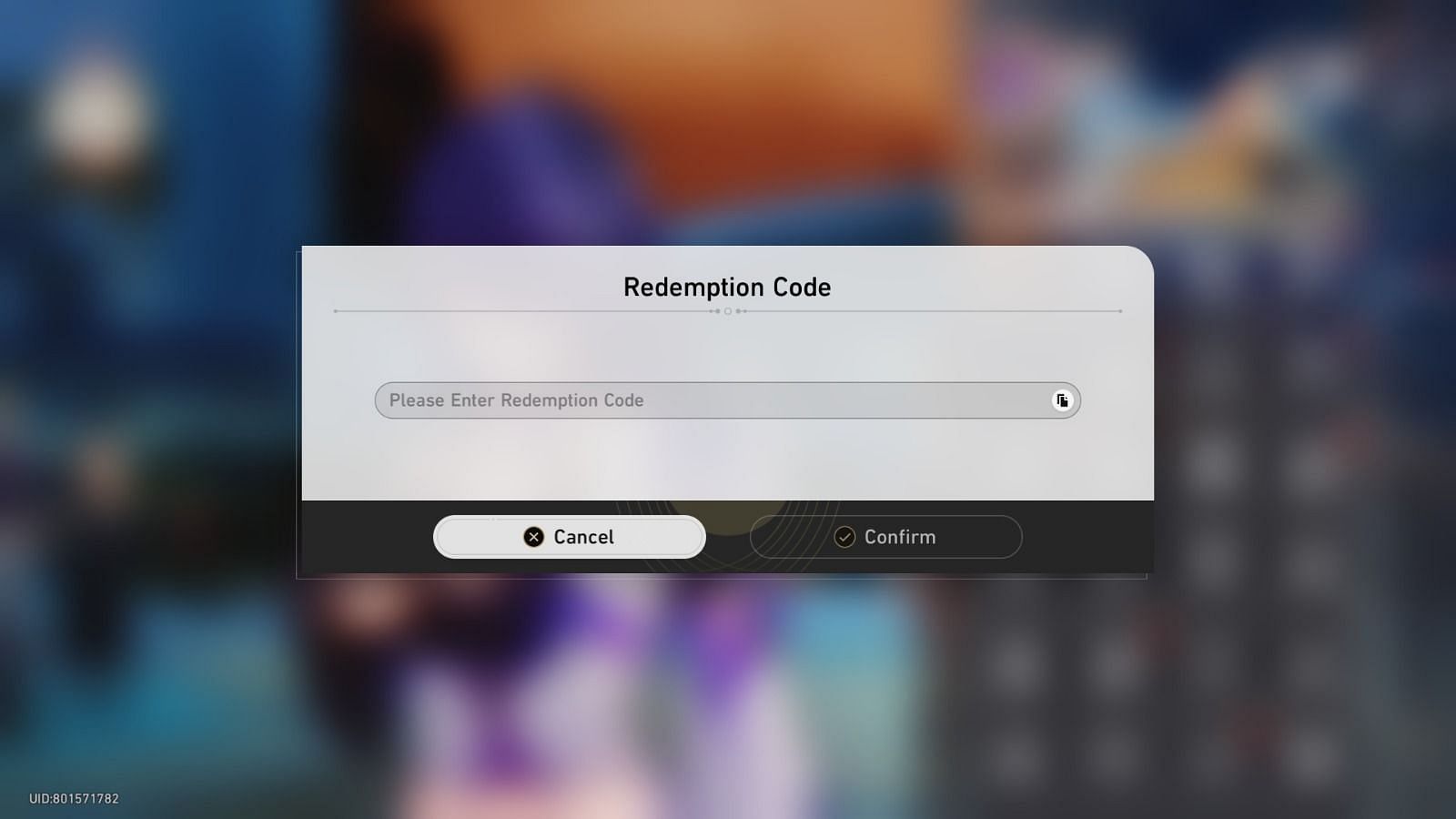 Redeem code in the game (Image via HoYoverse)