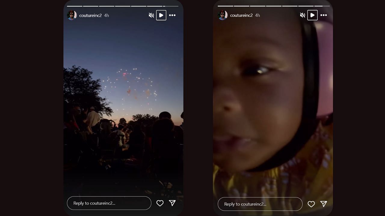 Jeanie Robel shares a fireworks video. (Credits: @coutureinc2/Instagram)