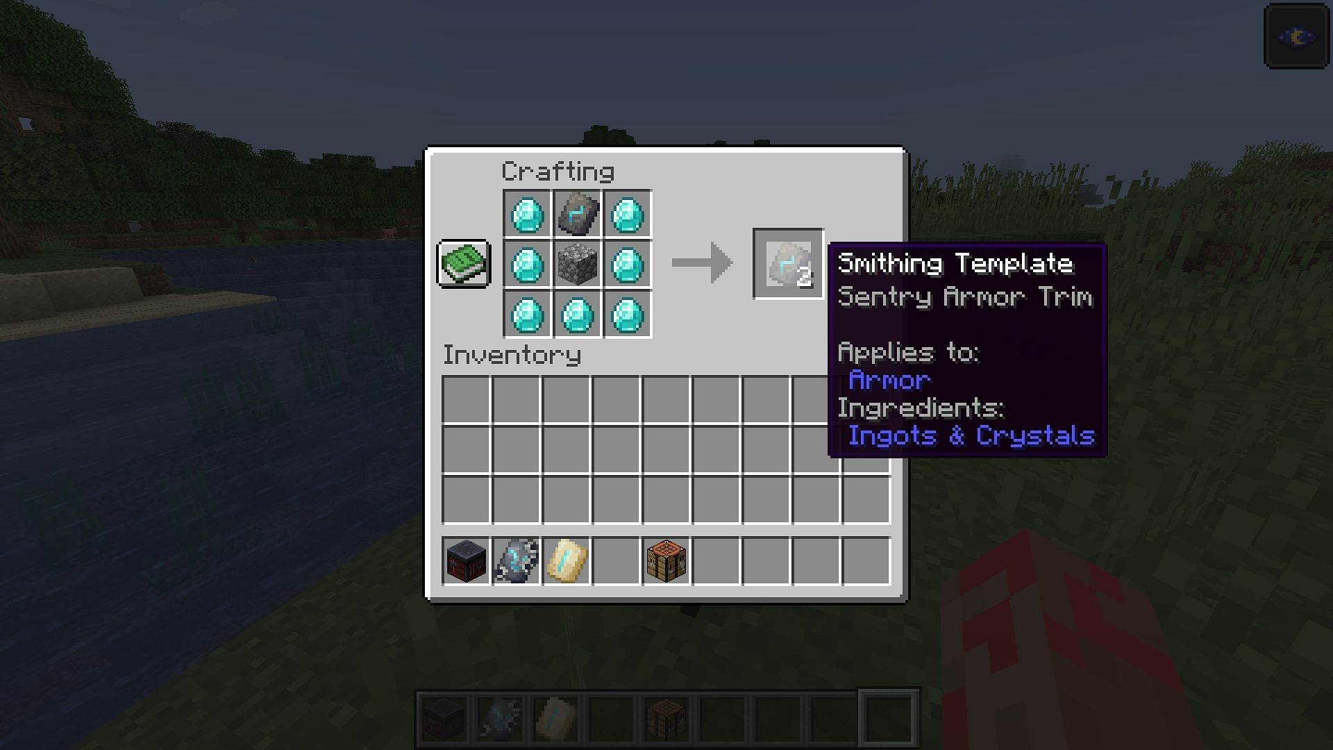 Armor trims can be duplicated with diamonds and certain blocks (Image via Mojang Studios)