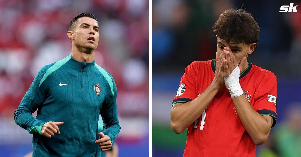 Cristiano Ronaldo (left) and Joao Felix