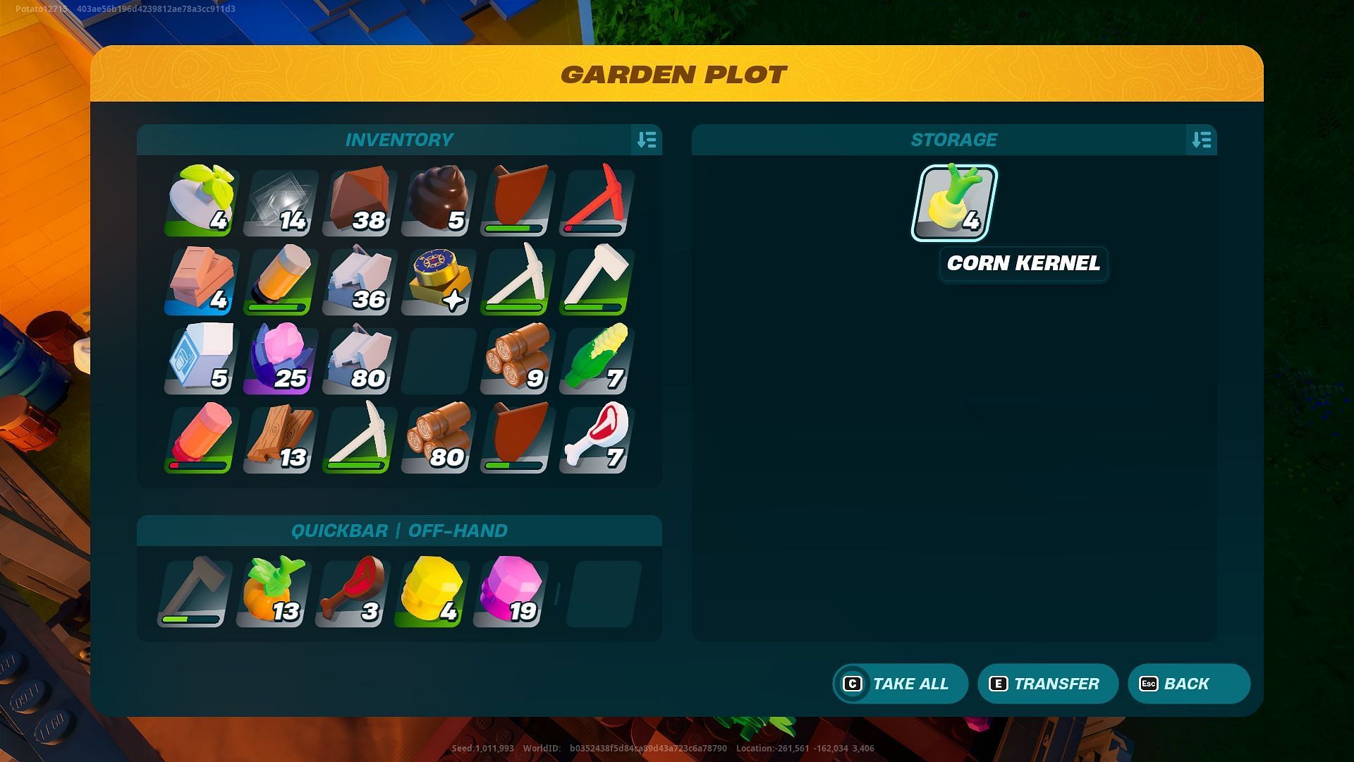 Plant seeds in LEGO Fortnite to start your farm (Image via Epic Games)