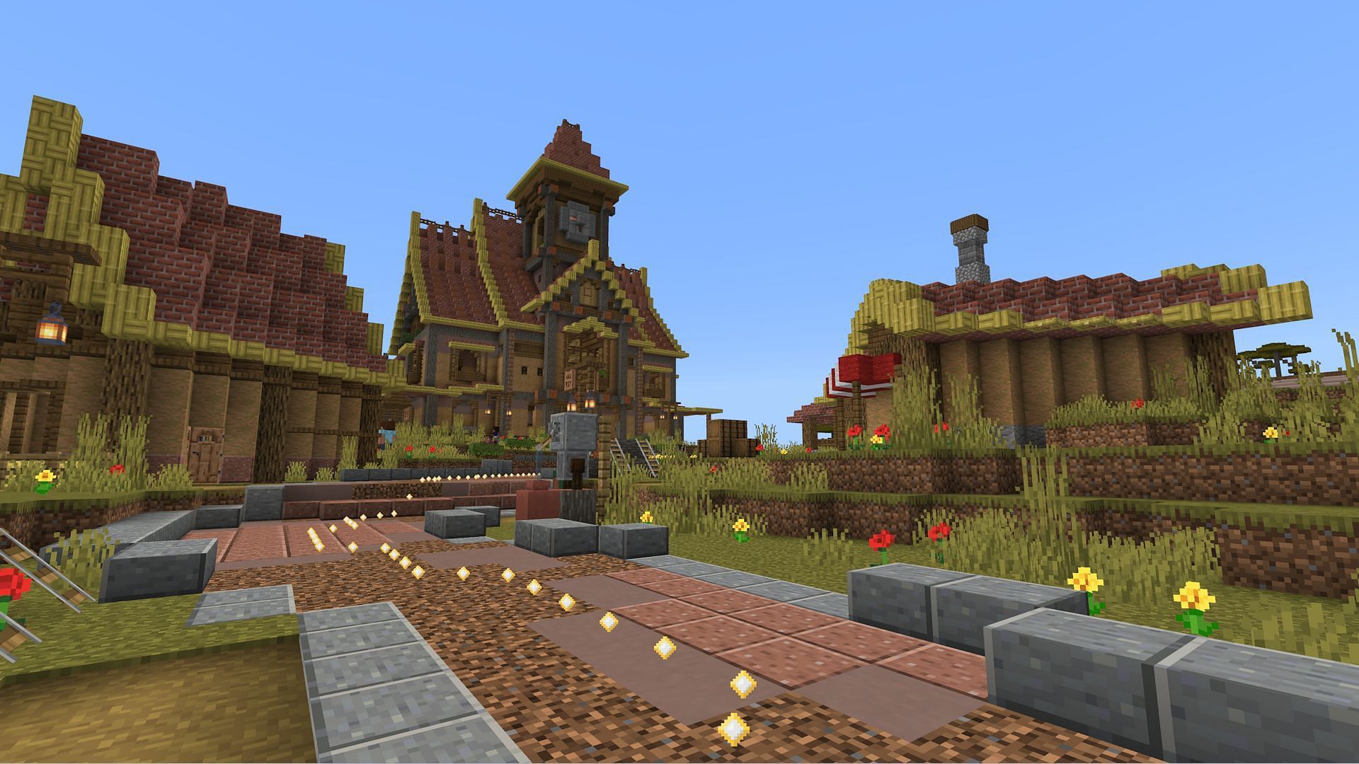 The spawn village of Heat Wave Survival (Image via Mojang)