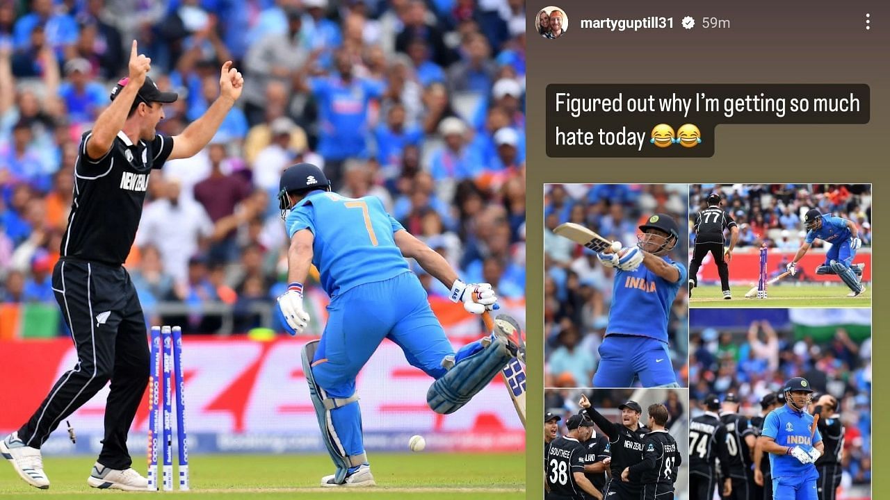 मार्टिन गुप्टिल ने भारत की जख्मों पर छिड़का नमक (Photo Courtesy: X/martin guptill instagram)                               