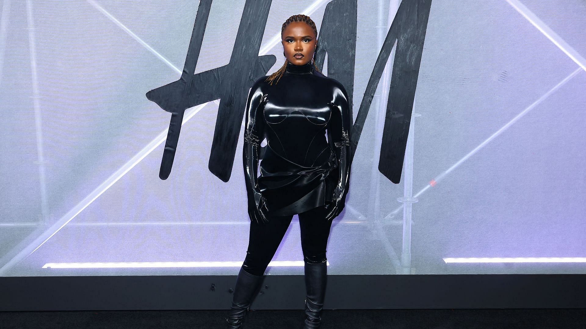 Amaarae attends Mugler H&amp;M Global Launch Event on April 19, 2023, in New York City. (Photo by Arturo Holmes/Getty Images)