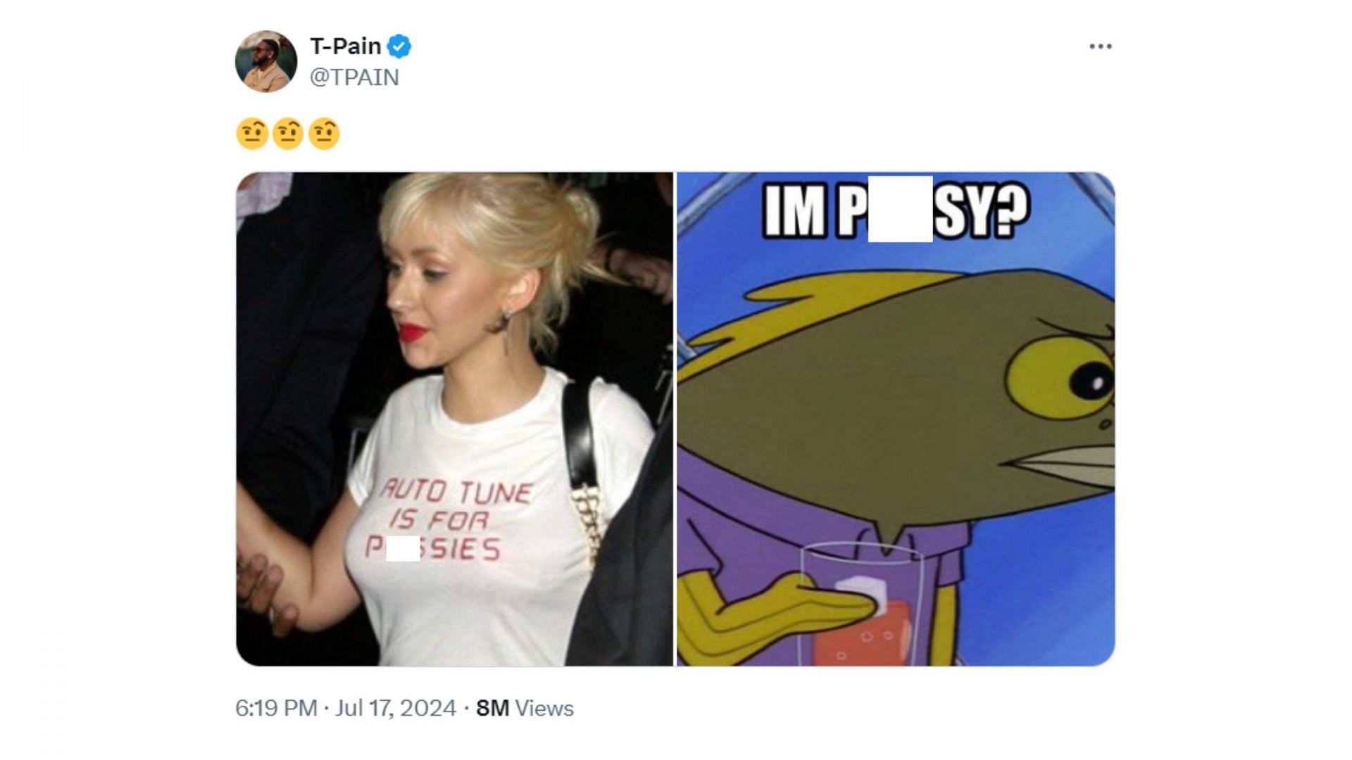 T-Pain tweeted about auto-tune (Image via X/@TPAIN)