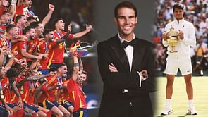 Rafael Nadal and Carlos Alcaraz celebrate special day for Spain as football team lifts the Euro 2024 just hours after Alcaraz's Wimbledon triumph