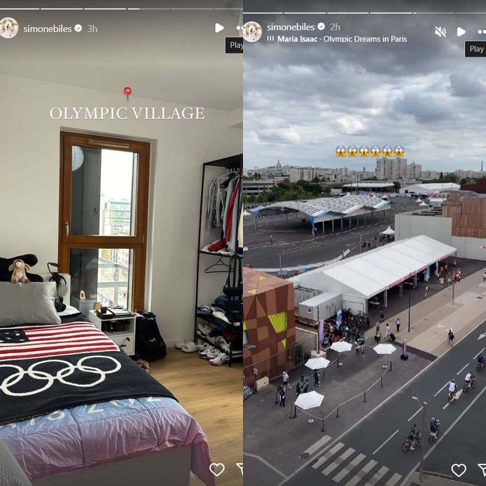 Simone Biles shares a glimpse of her room at the Olympic Village (via Biles&#039; Instagram)