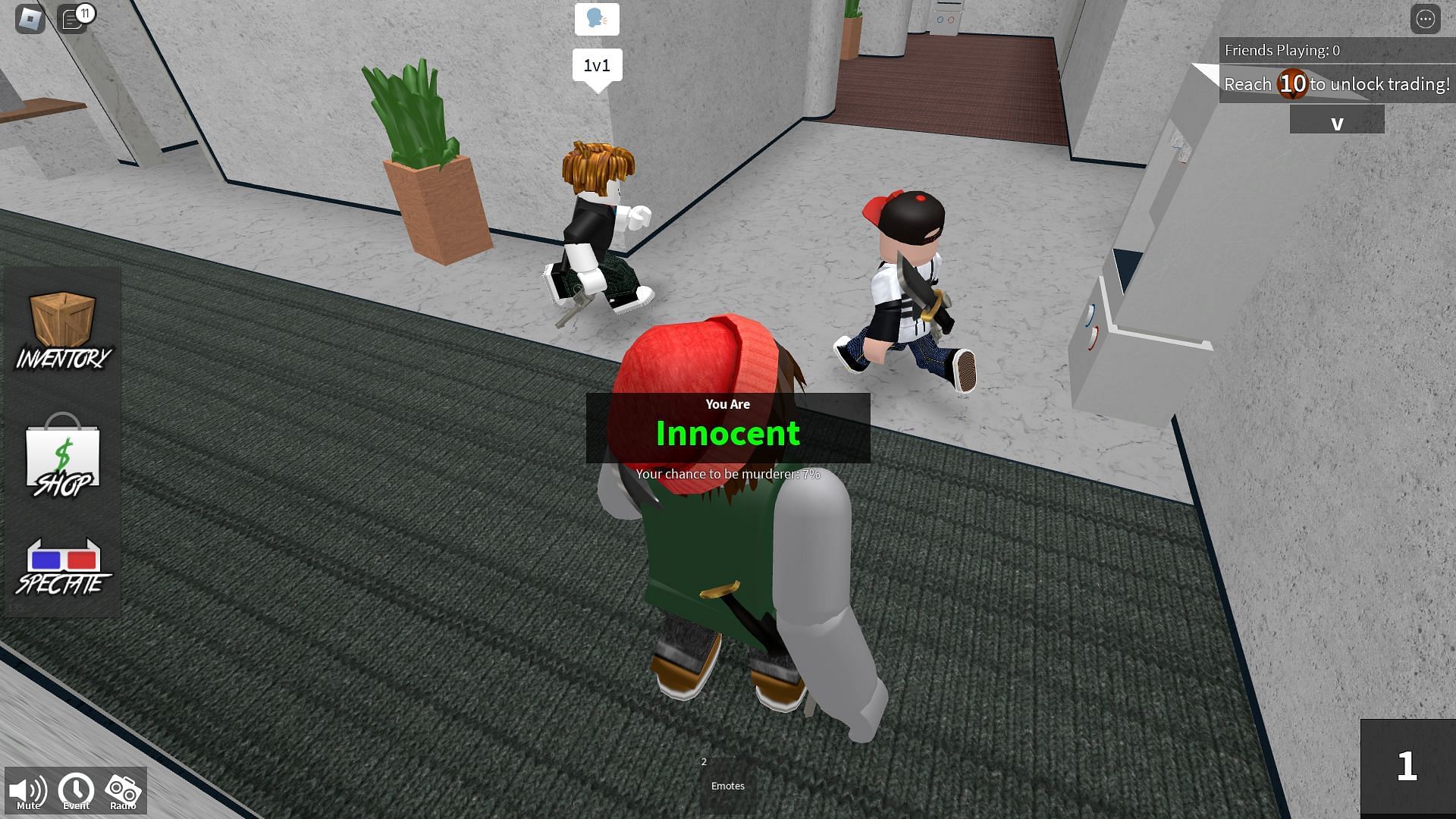 Roles are determined at the start of a round (Image via Roblox)