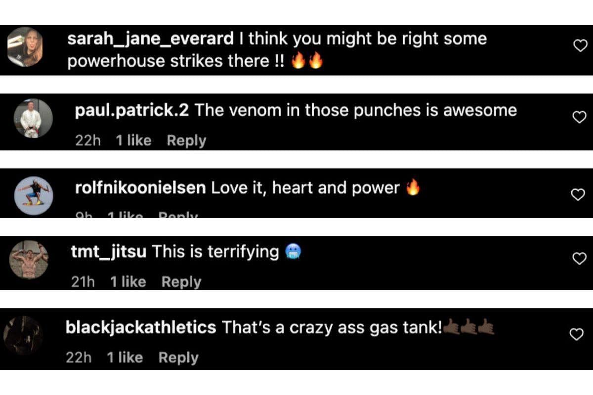 Screenshot of fans&rsquo; comments