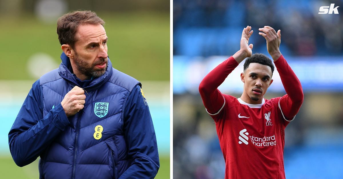 Former England manager Gareth Southgate (left) and Trent Alexander-Arnold