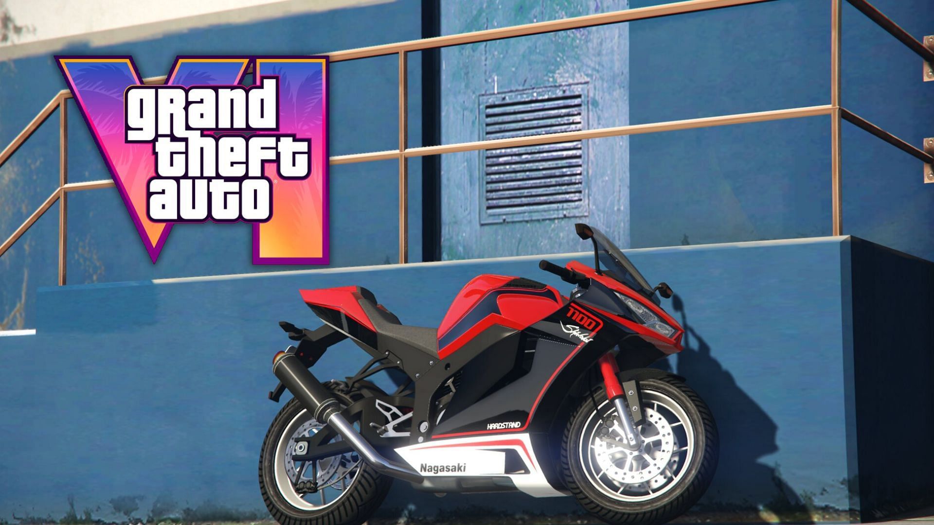 A brief report on GTA 6 motorcycles might not haveing side-stands based on trailer 1 (Image via Rockstar Games, TG_Stig/GTAForums)