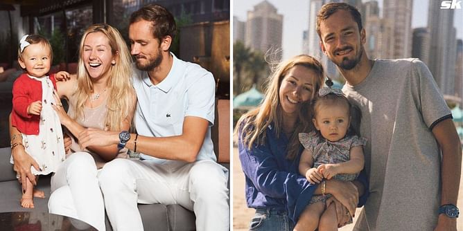 WATCH: Daniil Medvedev's daughter Alisa adorably shows off skills on a kick scooter as mother Daria cheers her on during family outing to the park