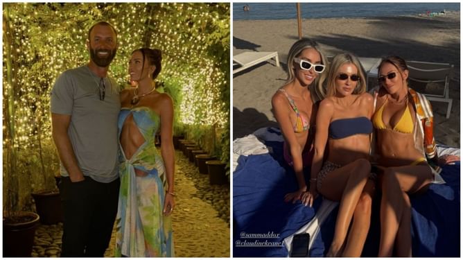 In Photos: Paulina Gretzky and Dustin Johnson spend gala time in coastal town of Marbella on couple's Spanish holiday