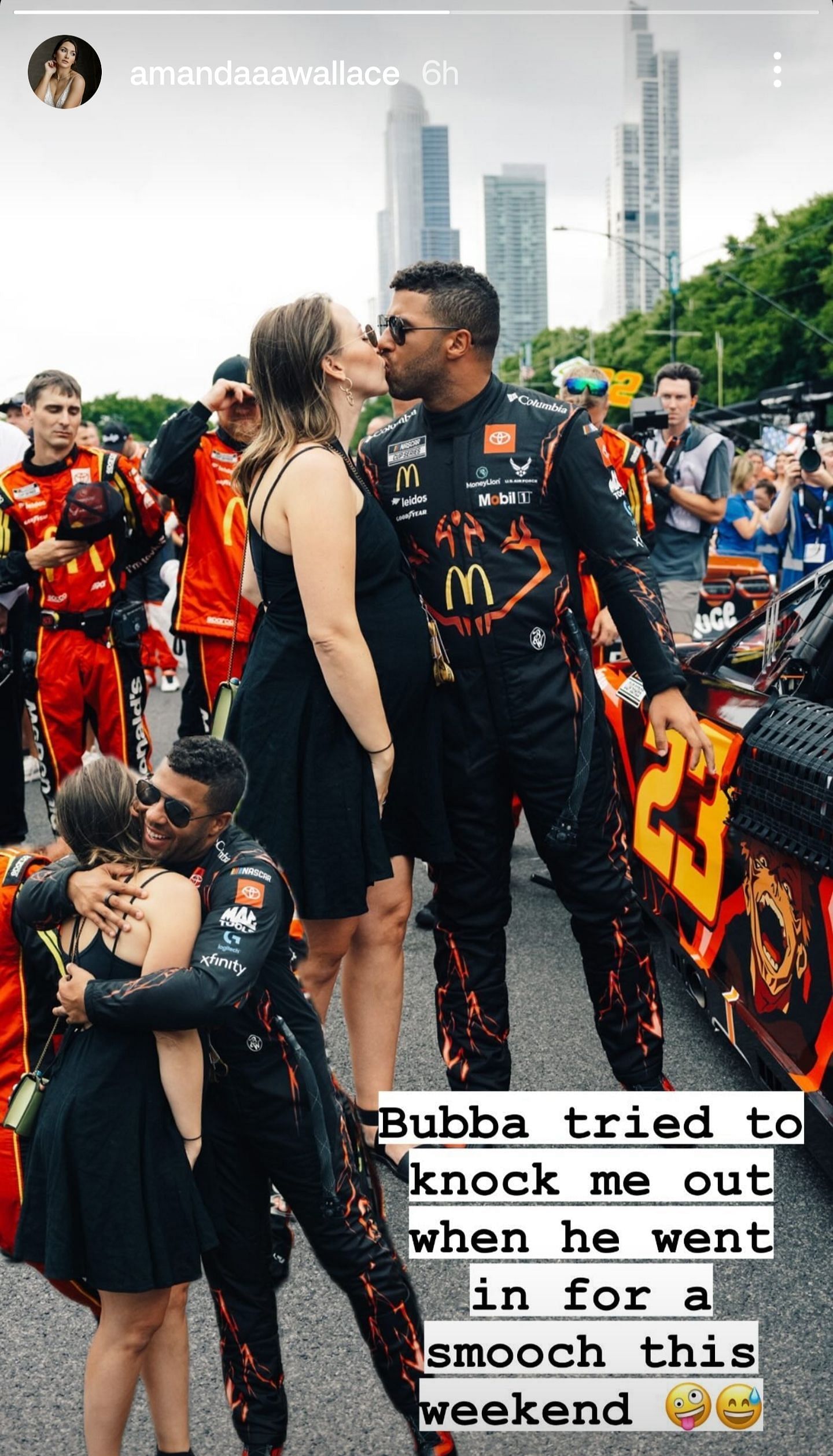 Bubba Wallace and Amanda Wallace. Courtesy: Amanda Wallace&#039;s Instagram