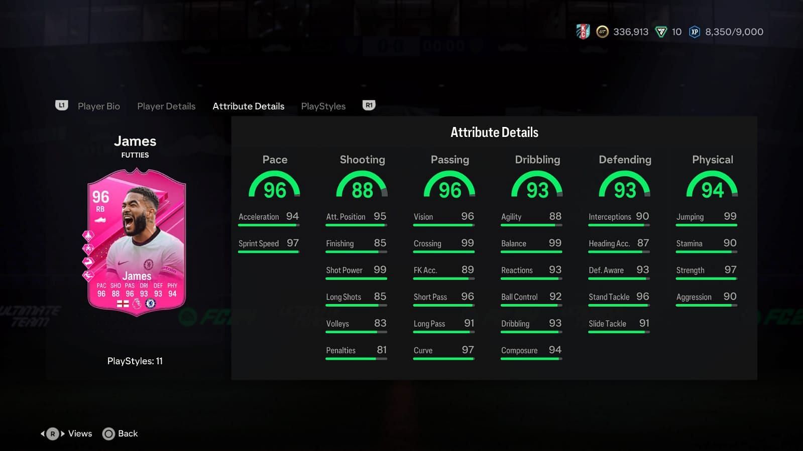 The card has amazing stats (Image via EA Sports)