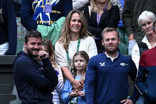 Murray's wife Kim and daughter Edie (Image Source: Getty)