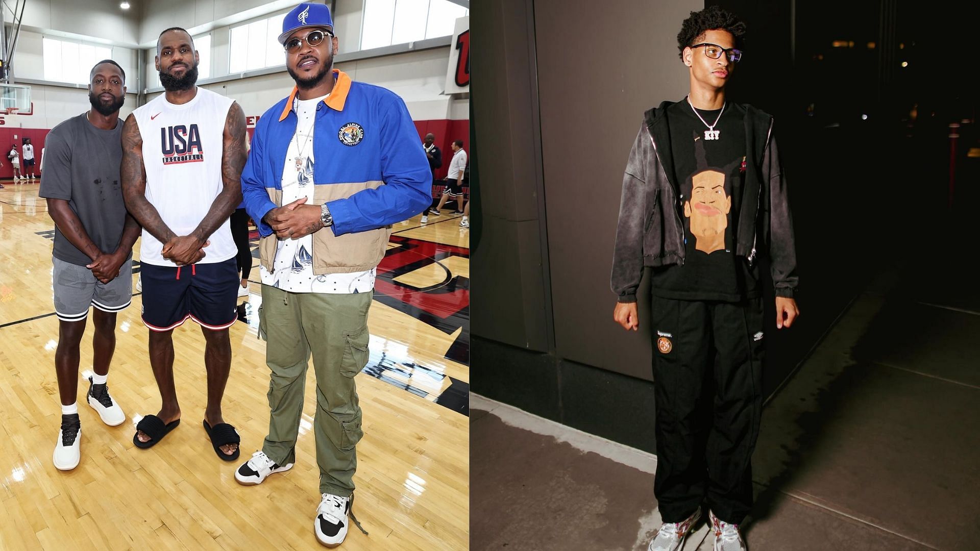 Kiyan Anthony and Carmelo Anthony visited the USA Men