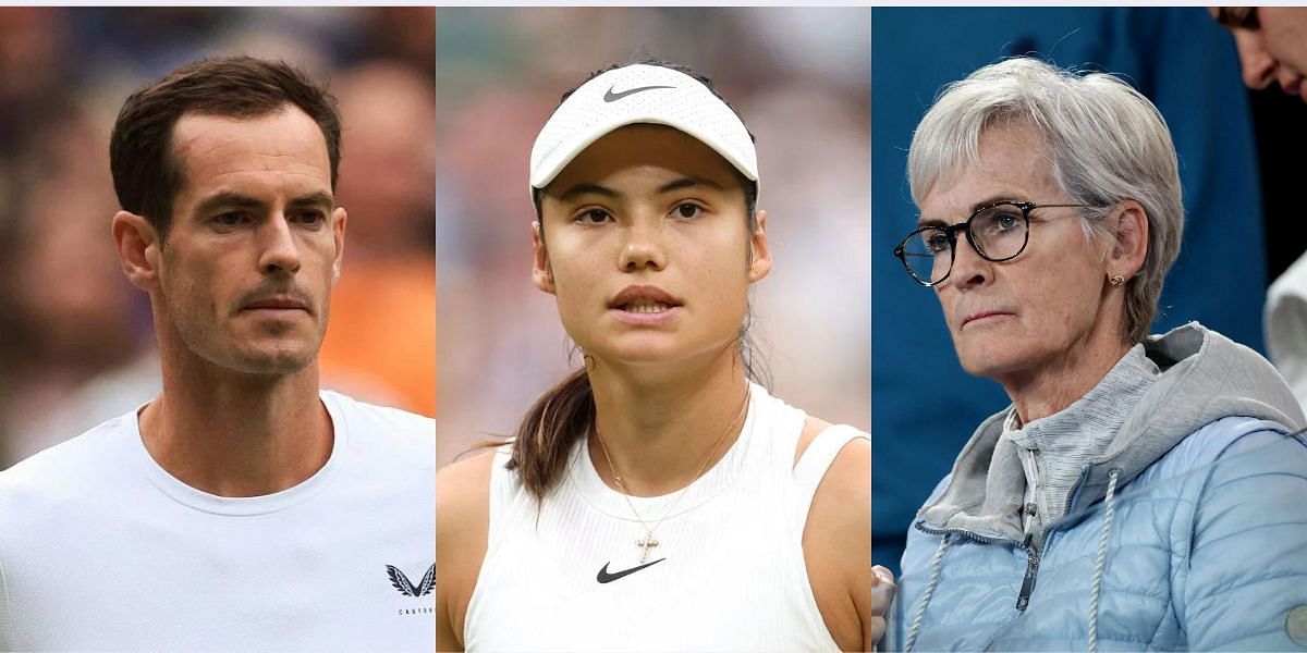 [L-R] Andy Murray, Emma Raducanu, Judy Murray (Images: GETTY)