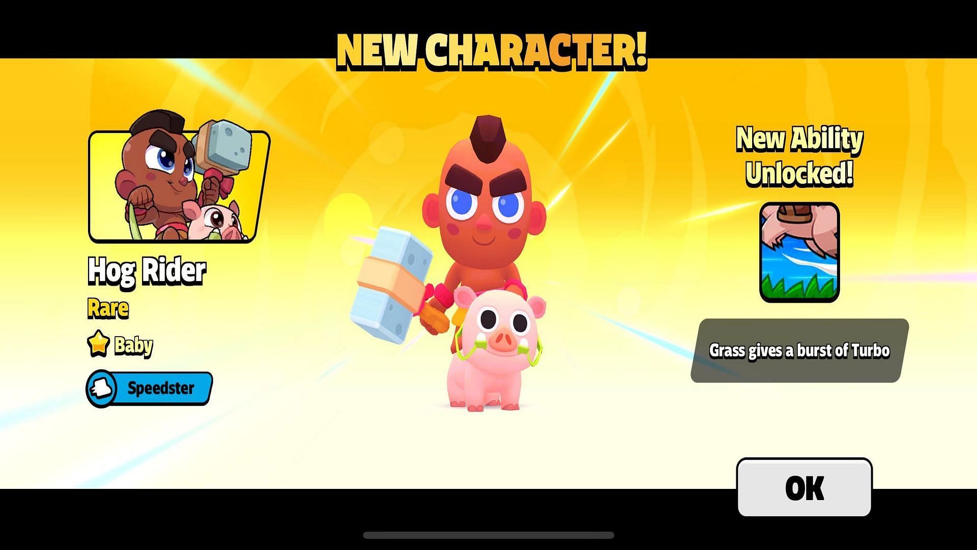 Hog Rider also gives a speed boost when the squad is on grass (Image via Supercell)