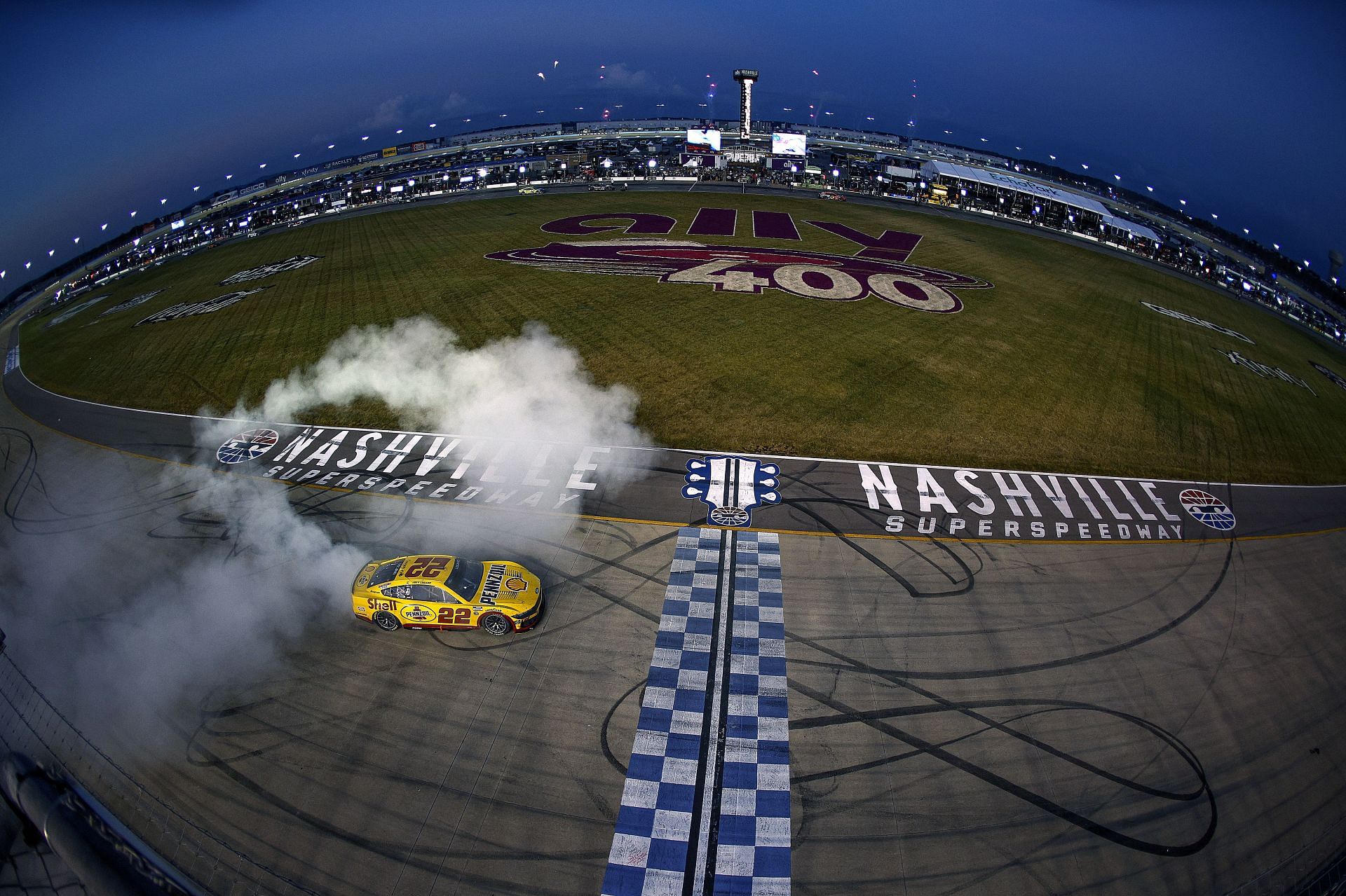 Joey Logano at the NASCAR Cup Series Ally 400 (Image via Getty)