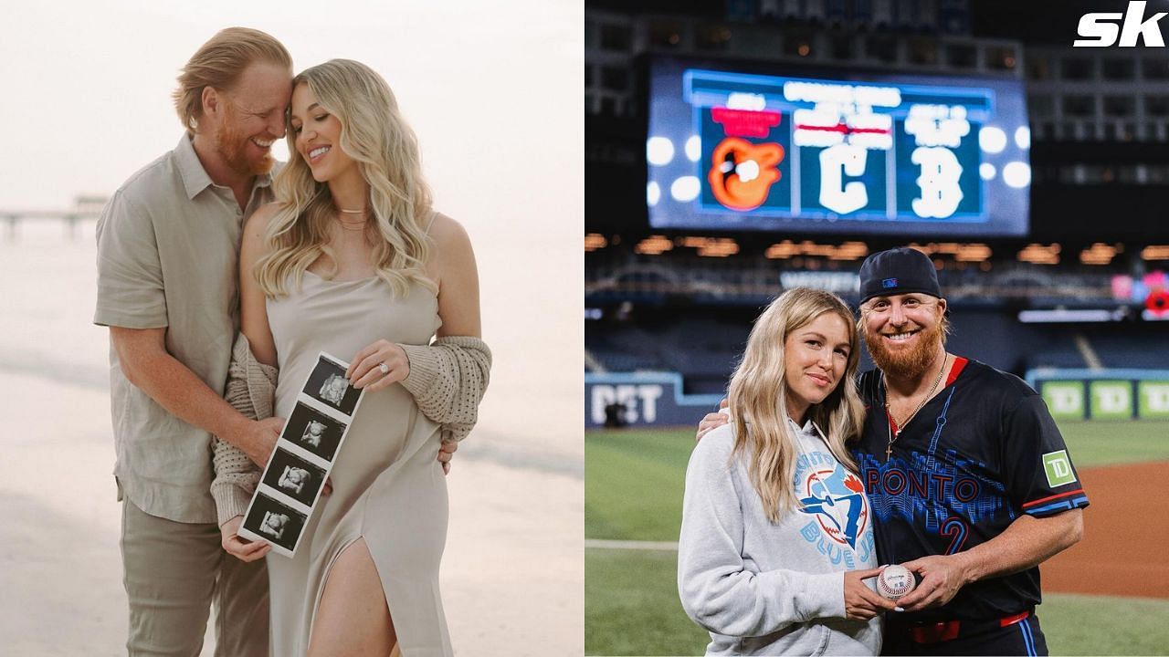 Blue Jays fans congratulate Justin Turner and wife Kourtney on expecting their first child.Credit: Kourtney/Instagram