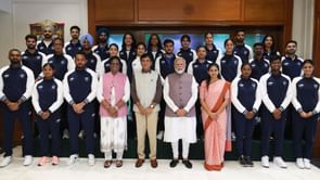 [In Pictures] PM Narendra Modi interacts with Indian contingent heading to Paris Olympics 2024
