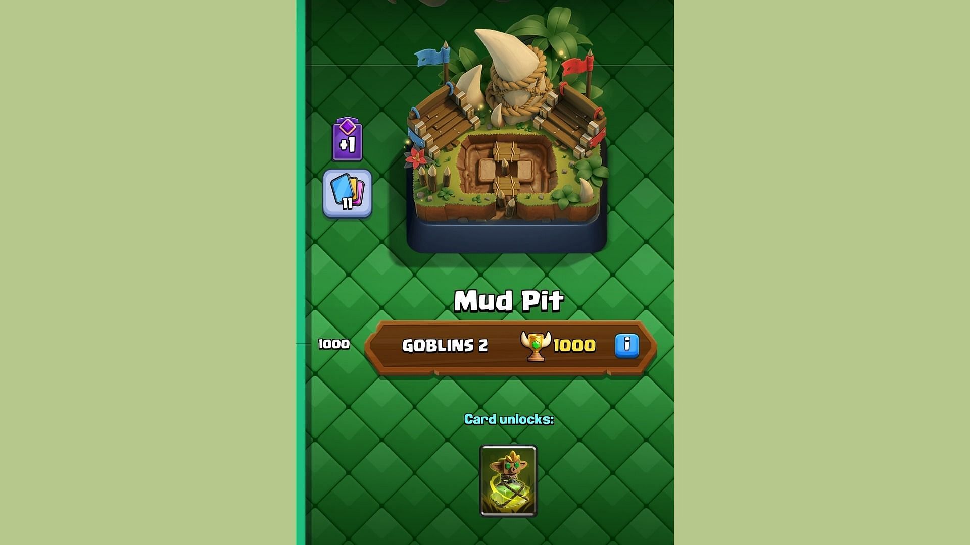 Goblin Curse can be unlocked from Mud Pit onward (Image via Supercell)