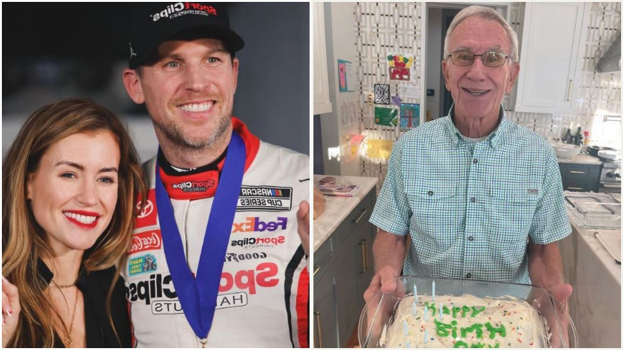 Denny Hamlin and Jordan Fish (left). Fish