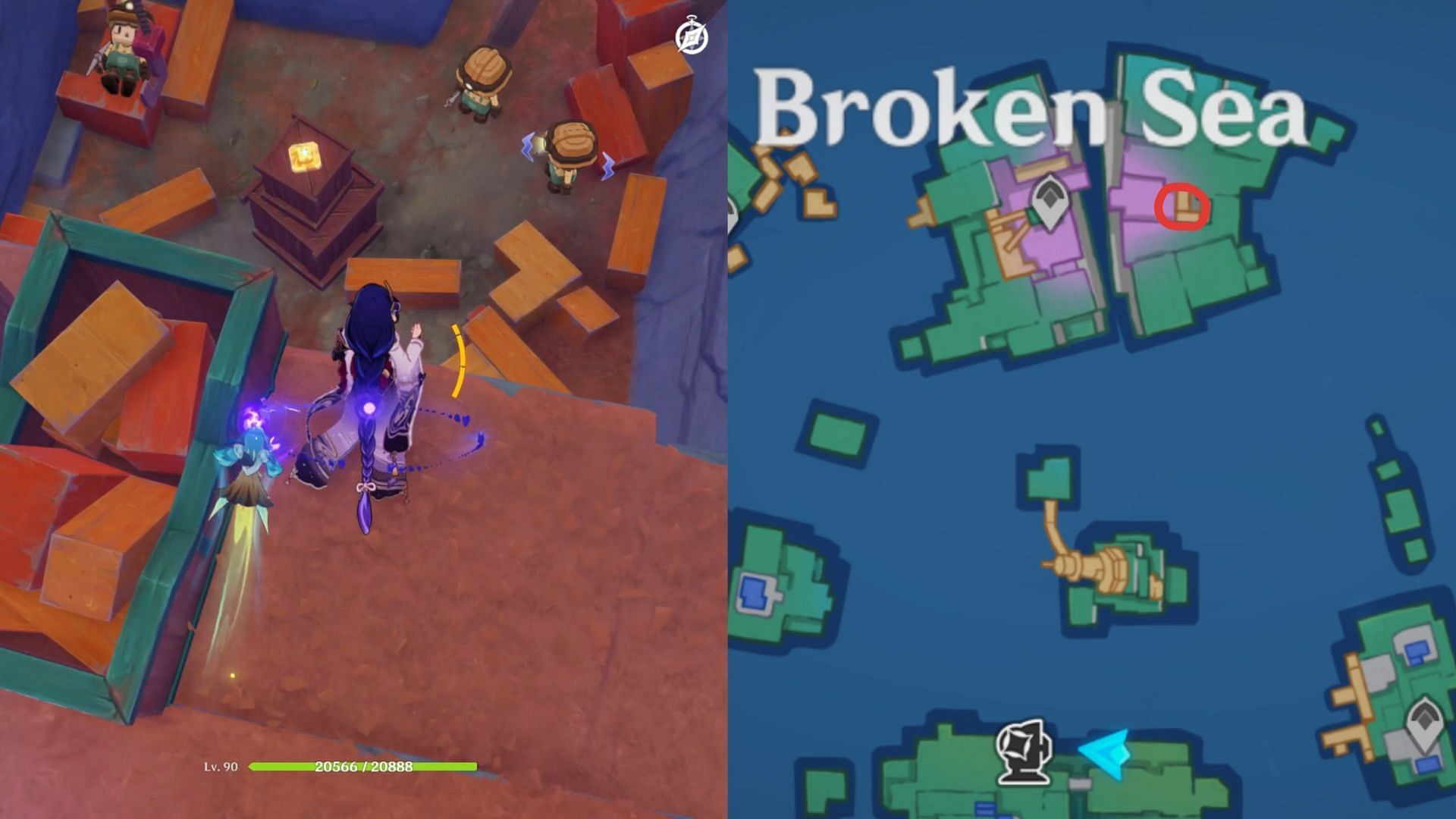 Puzzle #27 in Broken Sea (Image via HoYoverse)